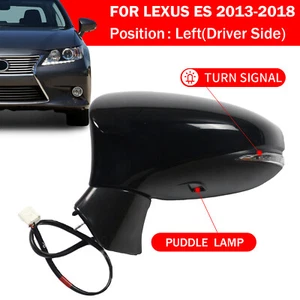 Driver Side Mirror for 2013-18 Lexus ES300h ES350 Left Power Heated Puddle Lamp - Picture 1 of 6