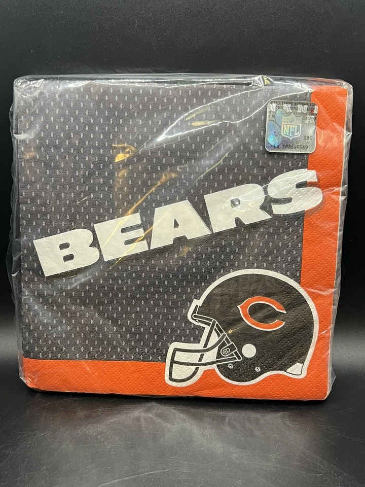 Amscan BB512329 NFL Chicago Bears Luncheon Napkins