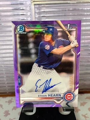 2021 Bowman Chrome Ethan Hearn 1st Bowman Auto Purple Refractor /250 - Image 1 of 2