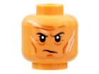 LEGO Nougat tête de minifig noir sourcils lignes de joues cicatrice blanche SW Boba Fett D158