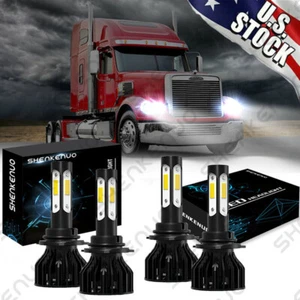 9005 9006 LED Headlight Hi/Lo beam Bulbs Combo For 2004-16 Freightliner Columbia - Picture 1 of 12