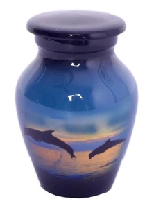 Urnas de recuerdo de cremación para cenizas urnas de recuerdo de delfines para cenizas humanas 3 libras - Imagen 1 de 4