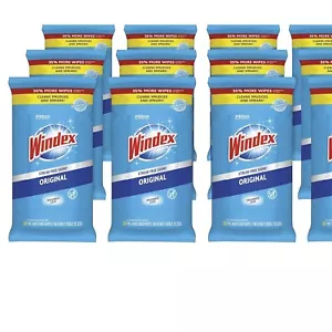12-Pack Streak-Free Glass & Surface Wipes in Resealable Pouch for Quick Clean - Picture 1 of 2