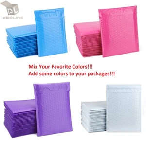 Mix Your Color 500 Poly Bubble Padded Envelopes Mailers #0 6x10 (Inner 6x9) - Picture 1 of 80