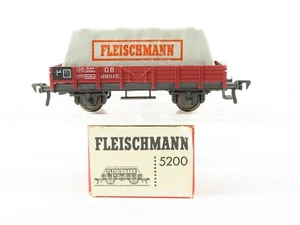 HO Scale Fleischmann 5200 DB German Low-Side Gondola w/Fleischmann Tarp Load - Picture 1 of 10