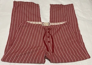 Abercrombie & Fitch Red with White Stripes Pajama Lounge Pants Men's Medium - Picture 1 of 10