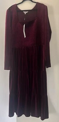 Anna Scholz Merlot Shirred Frock 👗 BNWT STUNNING! - Image 1 of 4