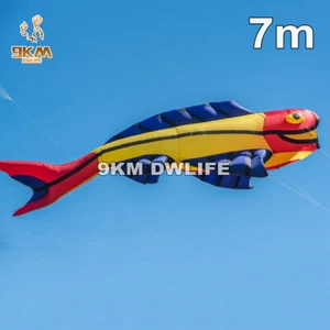 7m Mega Fish Kite Line Laundry Soft Inflatable 30D Ripstop Nylon Fabric with Bag - Picture 1 of 9