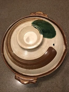 MCI JAPAN Vintage Steinzeug Auflauf Geschirr/Topf - Deckel mit Griffen groß/groß - Bild 1 von 12
