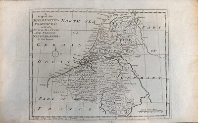 Seven United Provinces (1790) Original Map - Copperplate, Thomas Bowen - Image 1 of 3