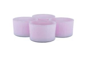 4 Teelichthalter 51x33mm Teelichtgläser Kerzenhalter Teelichtglas Set hellrosa - Bild 1 von 1