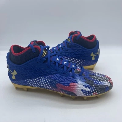 Under Armour Spotlight Clone 4 MC 3027296-400 Men's Size 10 Football Cleats USA - Image 1 of 4