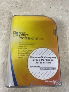 Microsoft Office 2007 Professional Full English Retail Version MS Pro Employee - Picture 1 of 10