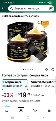 Paquete de 2 cremas de veneno de abeja de Nueva Zelanda, hidratantes Foto 1 de 4