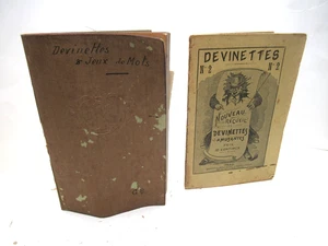 CARNET Manuscrit + IMPRIME "DEVINETTES ET JEUX DE MOTS 1890-1900 HUMOUR - Picture 1 of 8