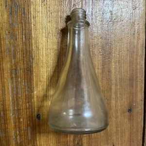 Vintage Small Funnel Shaped Bottle Bottle Flavoring Or Extract Bottle 3 1/2”tall - Picture 1 of 8