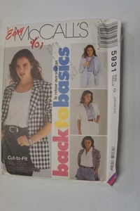 McCalls 5931 Misses Jacket Size 20 22 24 Sewing Pattern - Picture 1 of 2