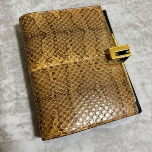 GUCCI Agenda Python Leder Tagesplaner Hülle Mappe Kartenfächer Braun Italien - Bild 1 von 14