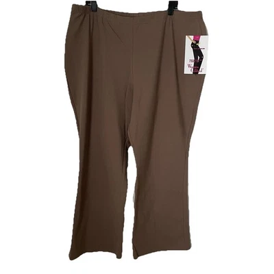 Women with Control Women's Petite Pants 3XP Stretch Brown A220172 QVC NEW - Image 1 of 4