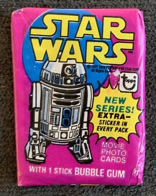 1977 Topps Star Wars paquete de cera serie 3 tarjetas sin abrir - TOTALMENTE NUEVO Foto 1 de 4