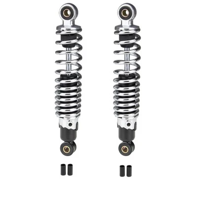 Juego de amortiguadores de suspensión cromo/negro 260 mm para Hercules Simson Kreidler Puch - Imagen 1 de 4