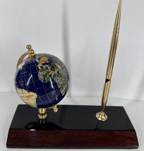 GemStone Small Globe & Pen Office Holder Desk Top Good Condition - Picture 1 of 11