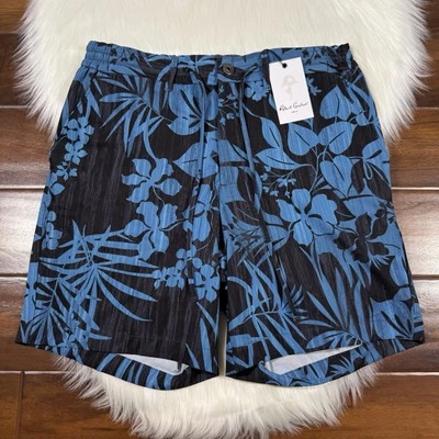 Pantalones Cortos de Natación Robert Graham Para Hombres Talla 32 Azul Negro Drift Away Calce Clásico - Imagen 1 de 4