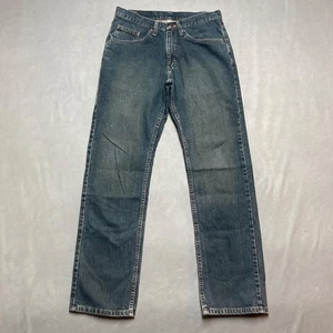 Wrangler Jeans Mens 30x32 Blue Regular Straight Dark Wash Denim 100% Cotton - Picture 1 of 8