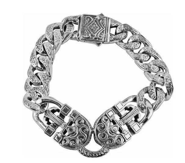 Konstantino Sterling Silver Large Link Anchor Bracelet BKJ367-131 New 109.9 gram - Image 1 of 4