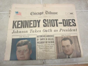 Chicago Tribune Newspaper November 23 1963 Kennedy Shot - Dies - Picture 1 of 1