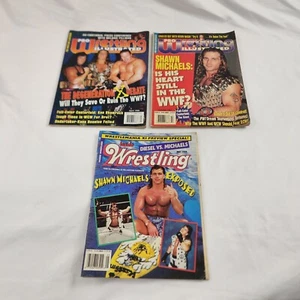 Vtg Wrestling Magazine Lot 3 WWE WWF Shawn Michaels DX Degeneration X HHH 90s - Picture 1 of 8