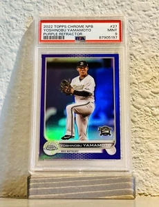 YOSHINOBU YAMAMOTO 2022 Topps Chrome NPB Refractor /299 PSA 9 LOW POP Pre-RC - Picture 1 of 2