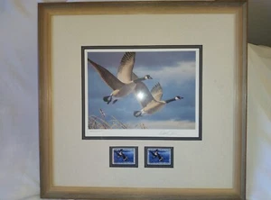 1987 West Virginia Duck Print & Stamps David Smith Framed and signed - Picture 1 of 5