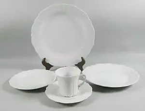 22 P Tirschenreuth Baronesse weiß Abendessen Salat Brotteller Tasse Untertasse Deutschland - Bild 1 von 4