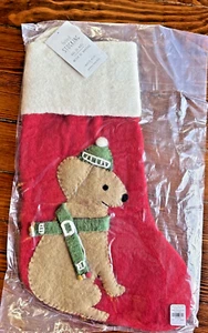 pottery barn Holiday Christmas stocking Wool Disney dog gift party West elm pet - Picture 1 of 23