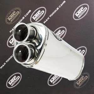 Suzuki GSXR 600/750 L1-L2  Stainless Tri-oval twin outlet ROAD LEGAL MTC Exhaust - Picture 1 of 2