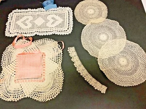 Collection of Vintage Crocheted Pieces for Crafters - Picture 1 of 7