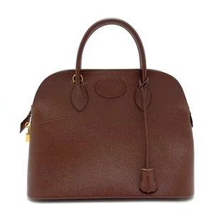 HERMES Bolide35 2WAY Shoulder Bag Hand Bag Courchevel Brown/GoldHardware - Picture 1 of 11