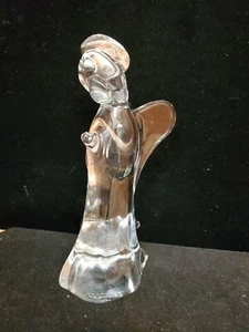 Vintage FM Konstglas Sweden Clear Lead Glass Angel Figurine Signed - Picture 1 of 6