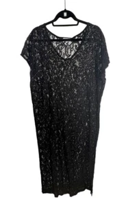PIA ROSSINI Black Lace Coverup - One Size - Picture 1 of 5