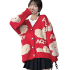 Teddy Bear Korean Style Fluffy Women's Cardigan Casual Fleece Cute Kawaii Girls