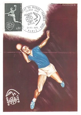 Carta Máxima FDC Francia VII CAMPEONATO DEL MUNDO DE BALONMANO Febrero 1970 n2 - Imagen 1 de 2