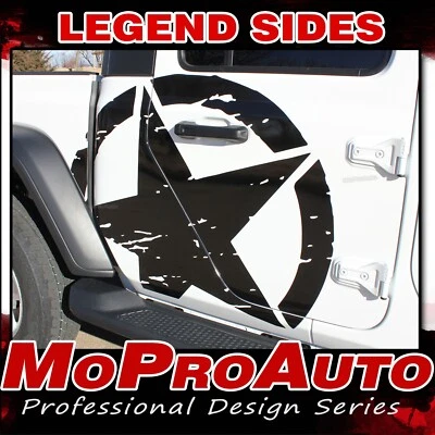 For 2020-2024 Jeep Gladiator Side Graphics LEGEND STAR Stripe 3M Vinyl Decals - Image 1 of 4