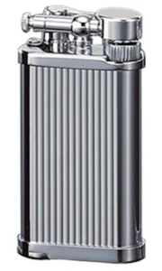IM Corona Old Boy Pipe Lighter Chrome with Lines 64-3306 New in Box - Picture 1 of 4
