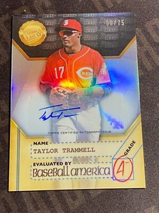 Taylor Trammell 2017 Bowman's Best America's Dean List Auto #BADL-TT /75 Reds - Picture 1 of 3