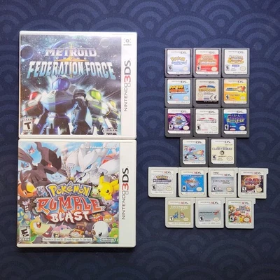 Nintendo DS 3DS Game LOT Pokémon Soul Silver Metroid Federation Force Tekken 3D - Image 1 of 4