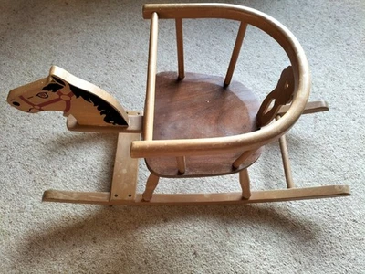 Traditional Wooden Rocking Horse -Used - Image 1 of 3