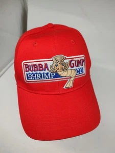Custom Bubba Gump Shrimp Co Hat Cap Forrest Gump Costume SOLID RED Curved - Picture 1 of 6
