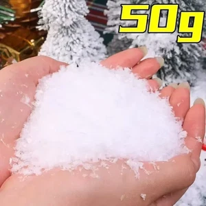 Weihnachten Kunstschnee Pulver weiß Kunstschnee gepudert für Weihnachtsbaum Schneeflocke - Bild 1 von 16