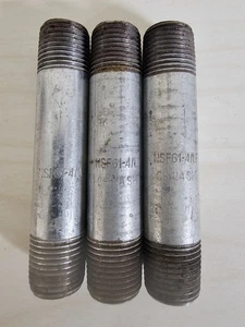 3 Stück (3) Doppelgewinde Rohrnippel SF61-4/LF - Bild 1 von 4